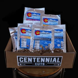 Centennial Cuts Backpack Snack Bundle beef jerky assortment of 8 1oz packs