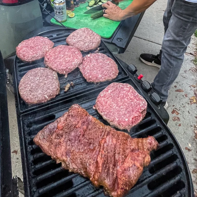 Beef Cuts on Grill for Tailgating