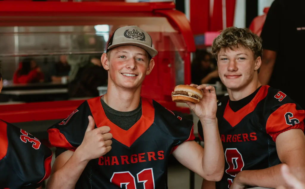 Crowley County High School Football Team Burger Donation