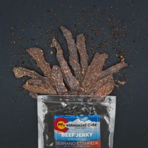 Serrano Stampede Beef Jerky bag