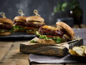 Beef Jerky Burger Sliders